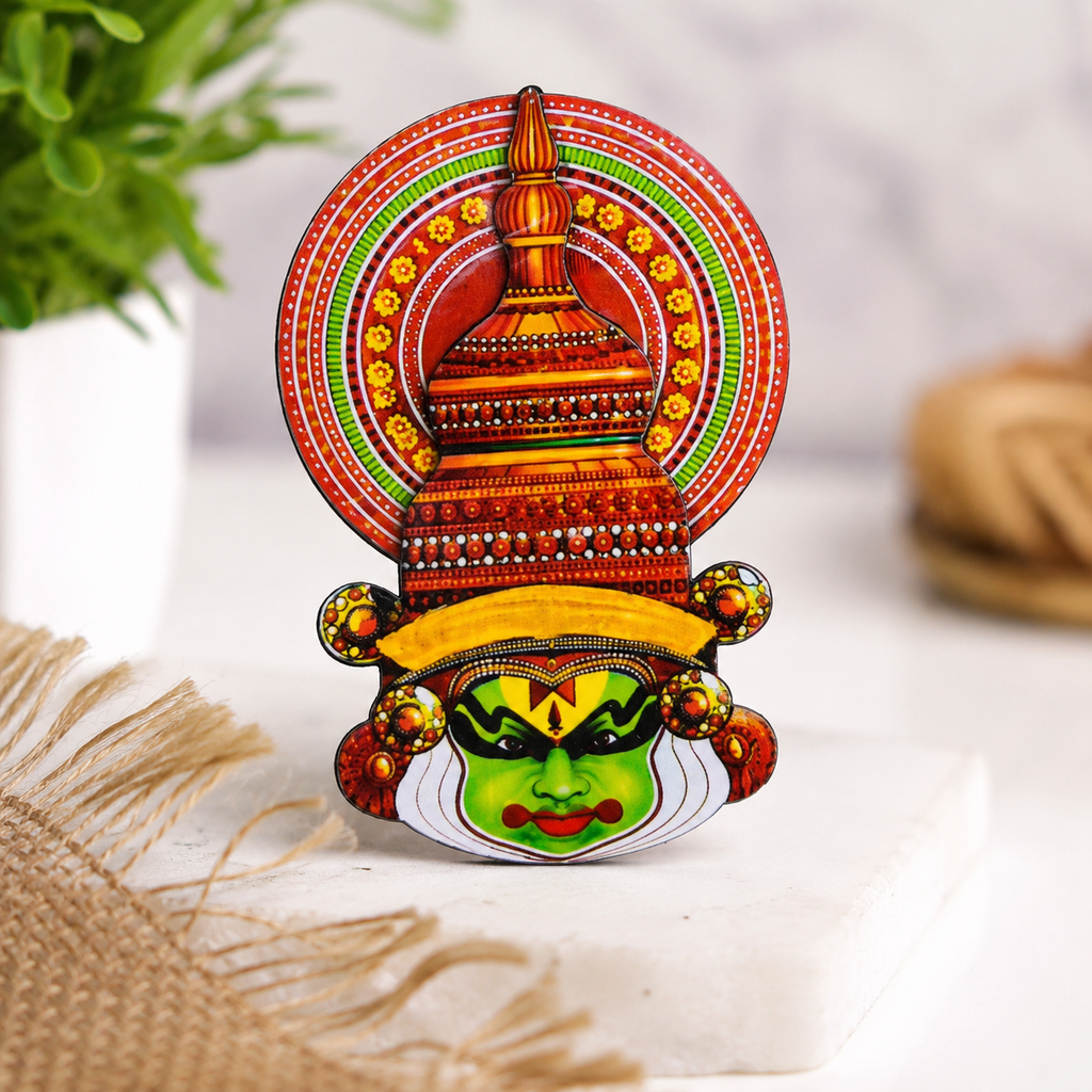 Authentic Kerala Kathakali Fridge Magnet | Handmade Refrigerator Magnet Souvenir Gift