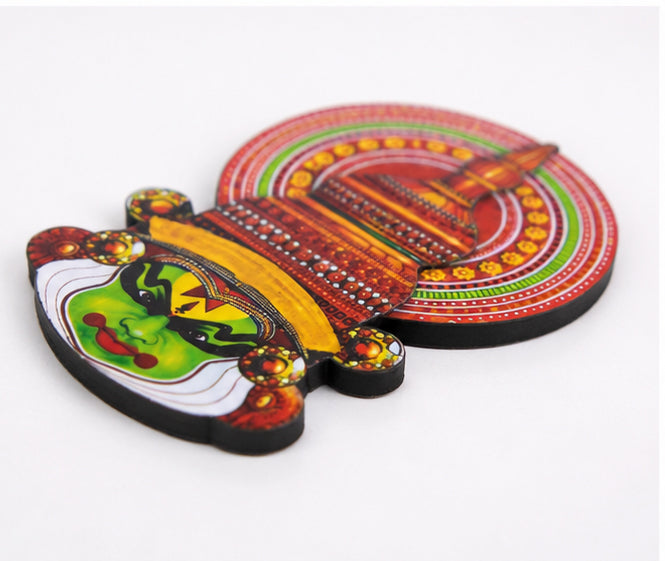 Authentic Kerala Kathakali Fridge Magnet | Handmade Refrigerator Magnet Souvenir Gift