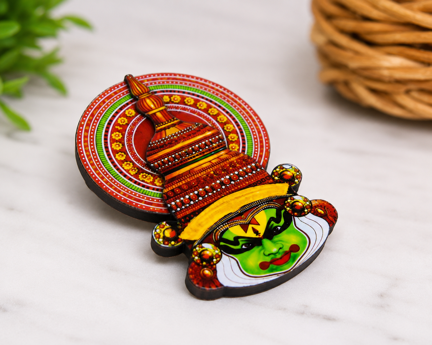 Authentic Kerala Kathakali Fridge Magnet | Handmade Refrigerator Magnet Souvenir Gift