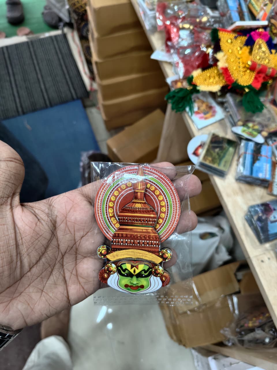 Authentic Kerala Kathakali Fridge Magnet | Handmade Refrigerator Magnet Souvenir Gift